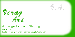 virag ari business card